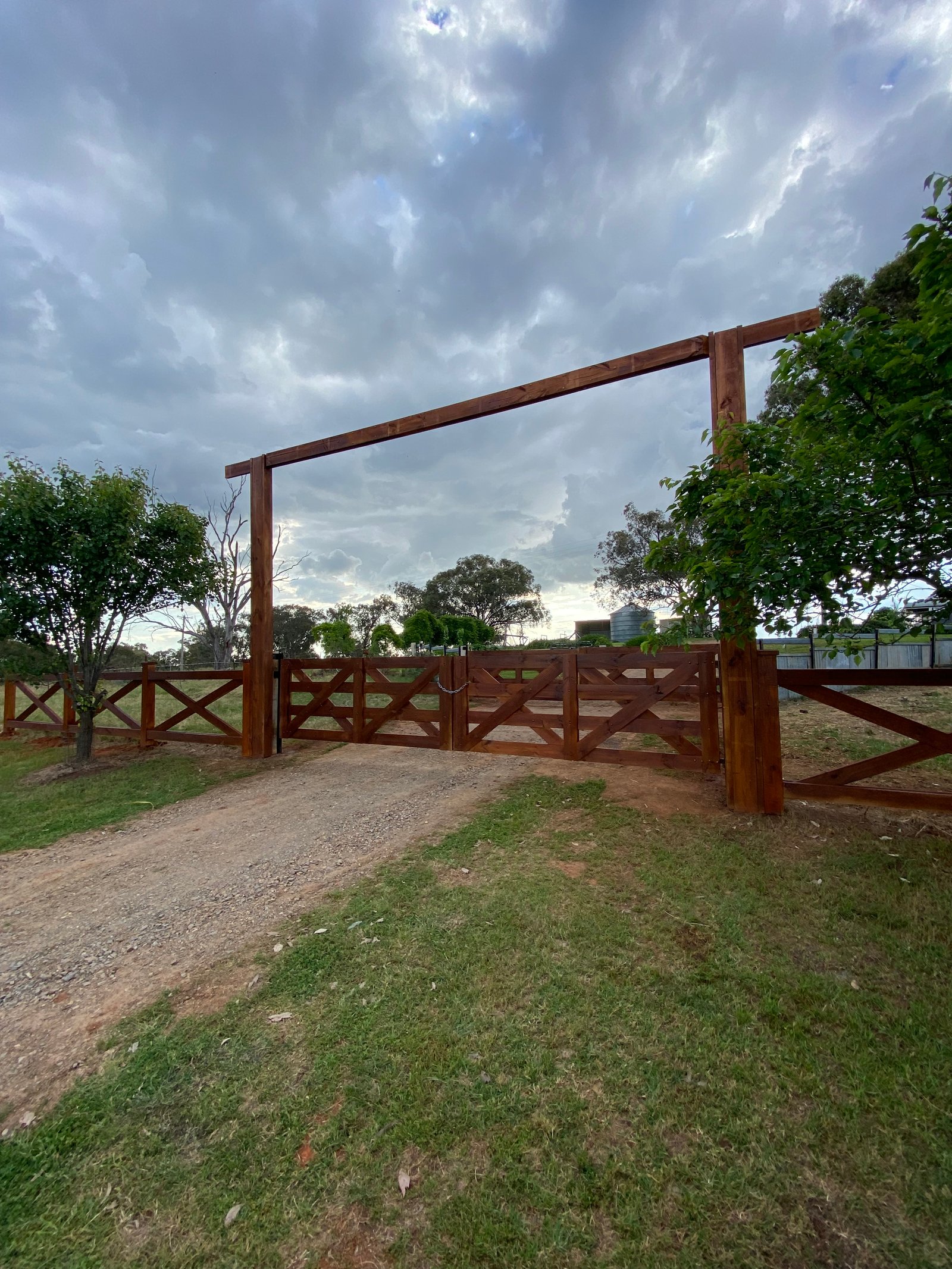 Timber fencing, gates and arbours